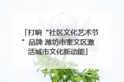 打响“社区文化艺术节”品牌 潍坊市奎文区激活城市文化新动能